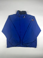 Vintage 90s Tommy Hilfiger Embroidered Collar Spellout Logo Windbreaker Jacket (L)