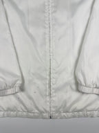 Vintage 90s Nike Embroidered Small Swoosh Horizontal Stripe Spellout Windbreaker Jacket (L)