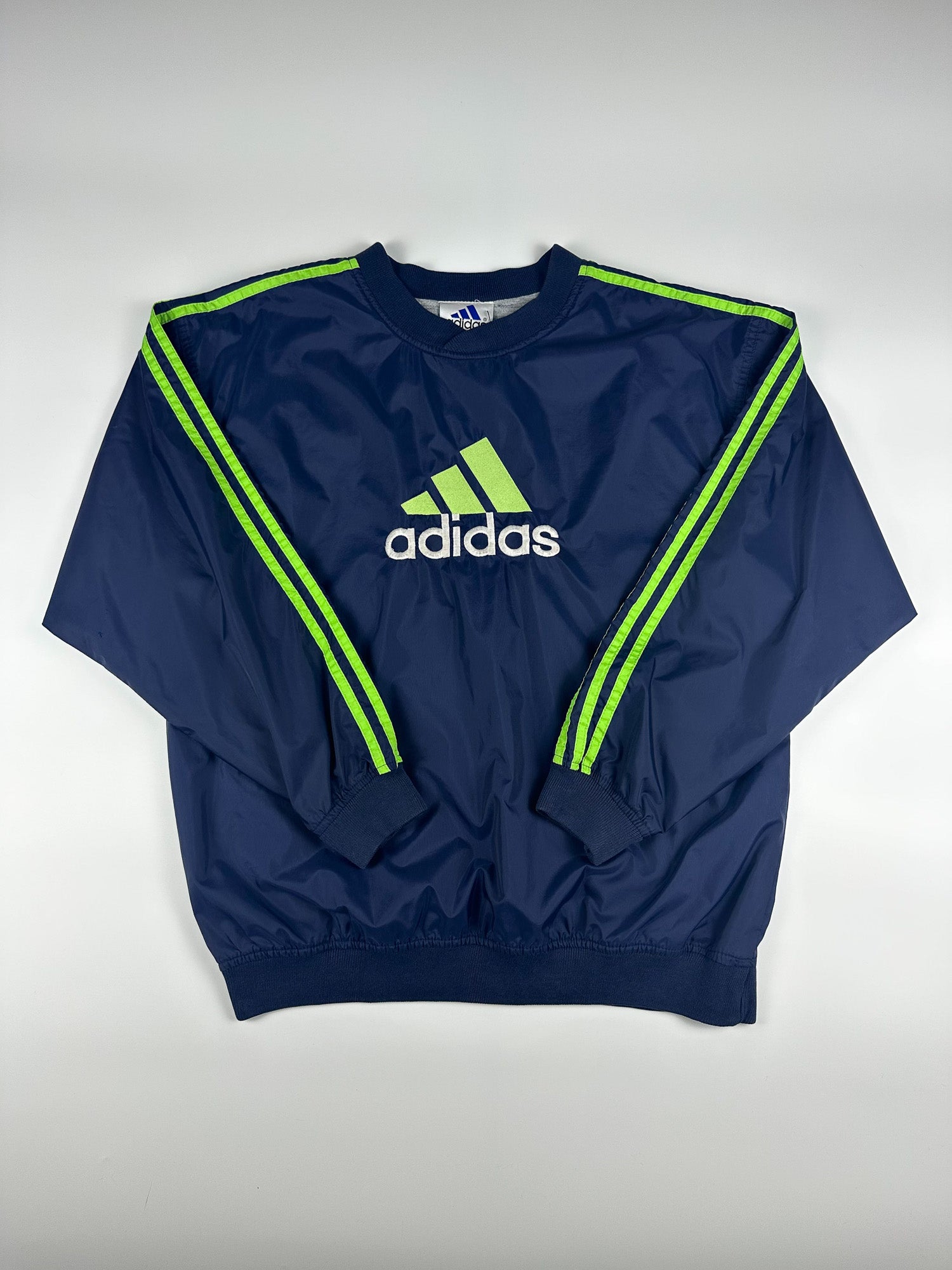 Vintage 90s Adidas Centre Logo Embroidered Pullover Windbreaker Jacket (M)