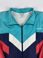 Vintage 90s Adidas Colour Block Embroidered Spellout Windbreaker Jacket (L)