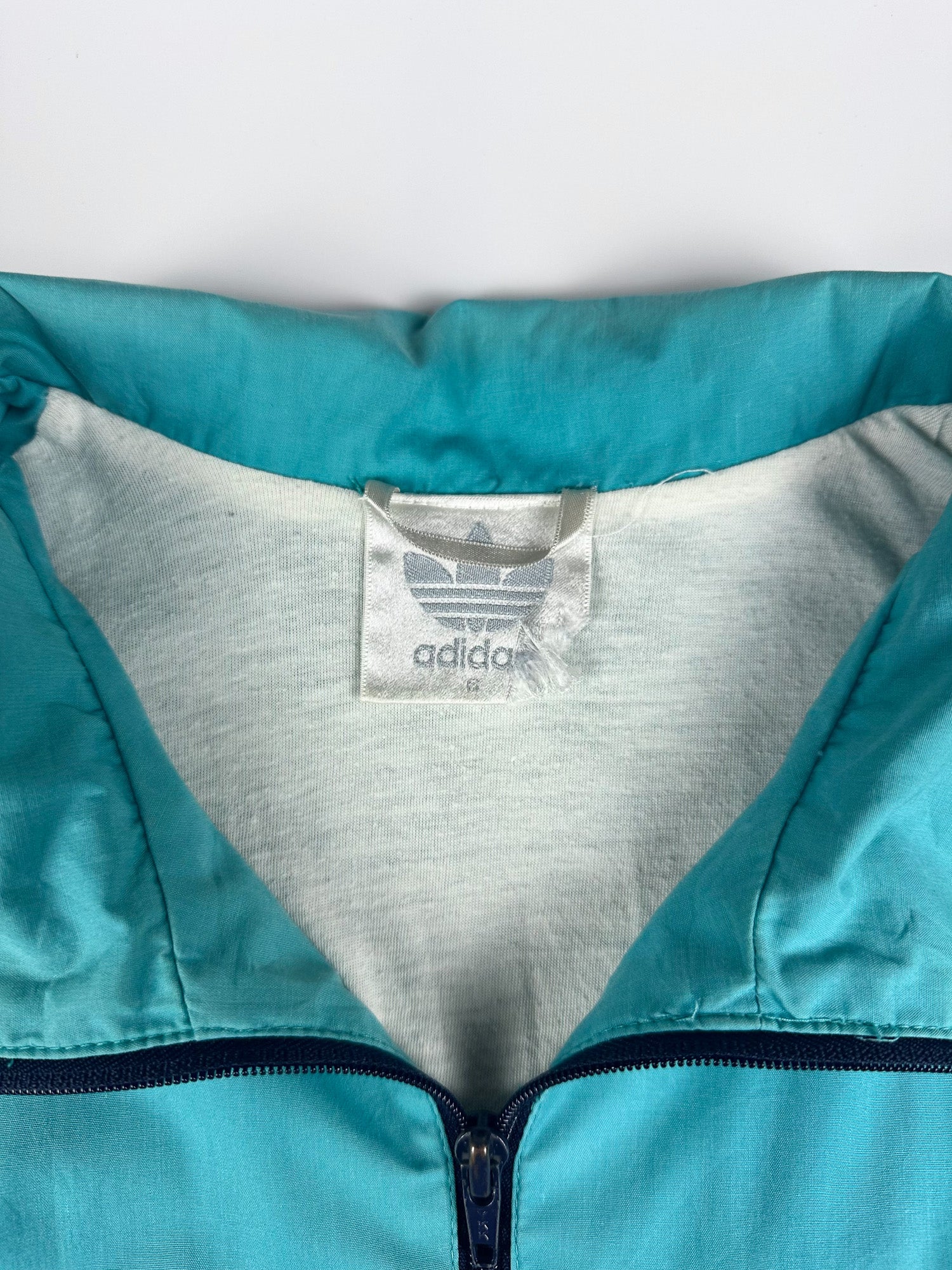 Vintage 90s Adidas Colour Block Embroidered Spellout Windbreaker Jacket (L)