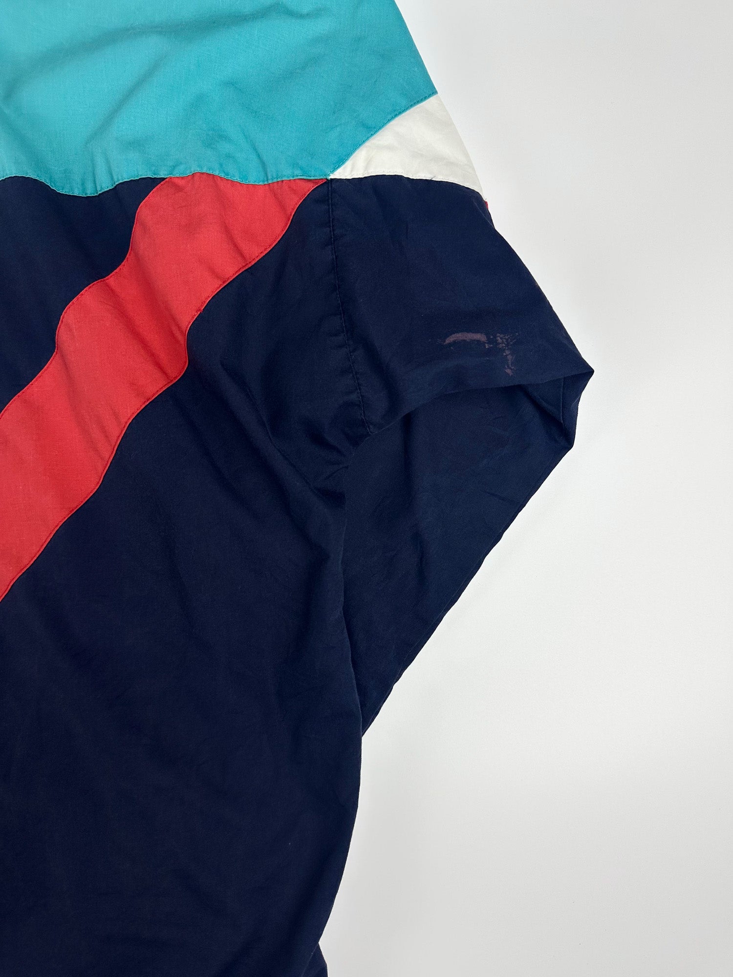 Vintage 90s Adidas Colour Block Embroidered Spellout Windbreaker Jacket (L)