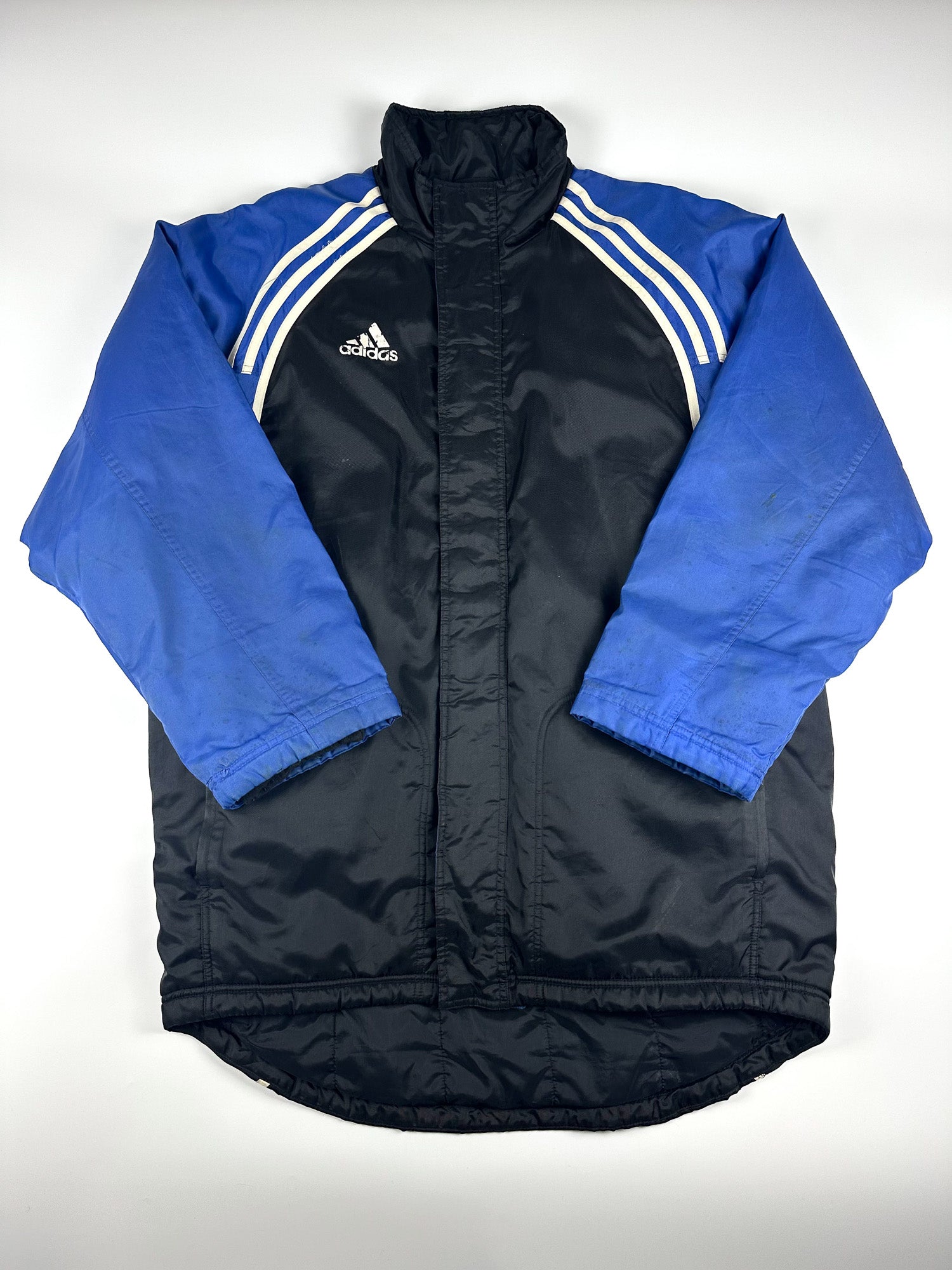 Vintage 90s Adidas 3 Stripe Colour Block Training Parka Jacket (L)
