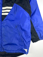 Vintage 90s Adidas 3 Stripe Trefoil Spellout Embroidered Training Parka Jacket (L)