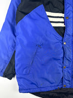 Vintage 90s Adidas 3 Stripe Trefoil Spellout Embroidered Training Parka Jacket (L)