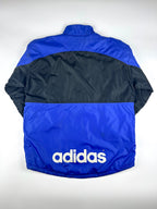 Vintage 90s Adidas 3 Stripe Trefoil Spellout Embroidered Training Parka Jacket (L)