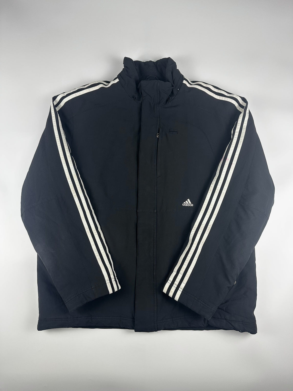 Preloved 00s 2008 Adidas Small Logo Embroidered Heavyweight Parka Jacket (XL)