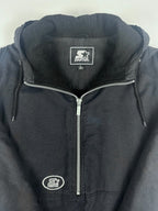 Vintage 90s Starter Brand Fleece Lined Half Zip Heavy Parka Jacket (XL)