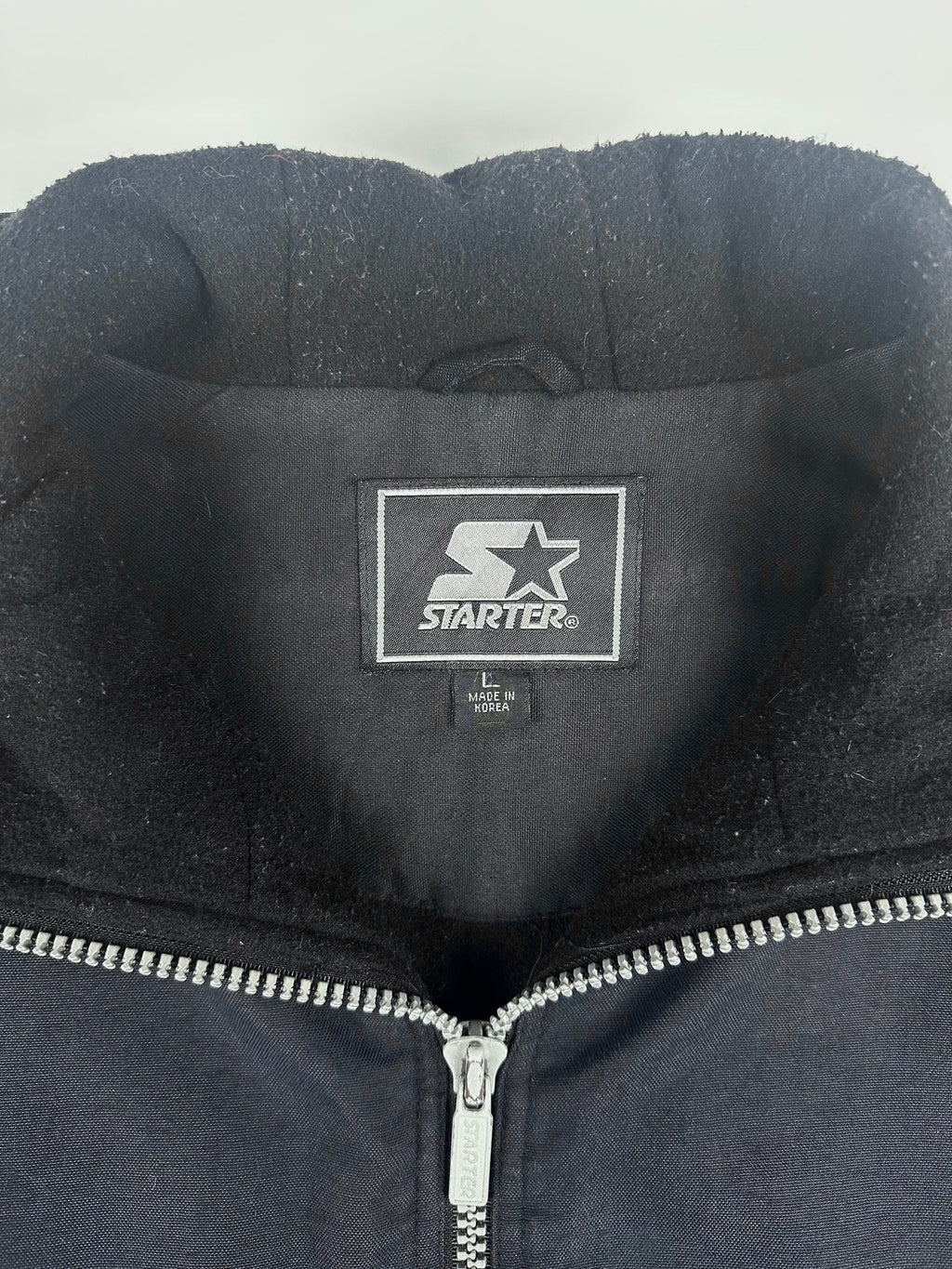Vintage 90s Starter Brand Fleece Lined Half Zip Heavy Parka Jacket (XL)