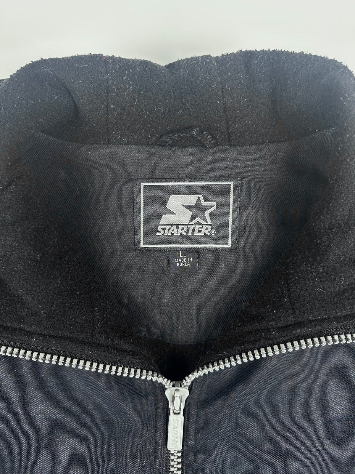 Vintage 90s Starter Brand Fleece Lined Half Zip Heavy Parka Jacket (XL)