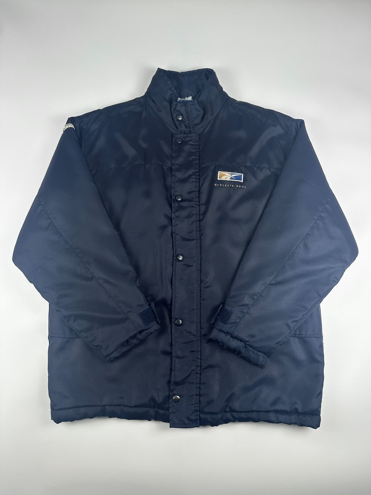 Vintage 90s Reebok Athletic Department Embroidered Heavy Parka Jacket (XL)