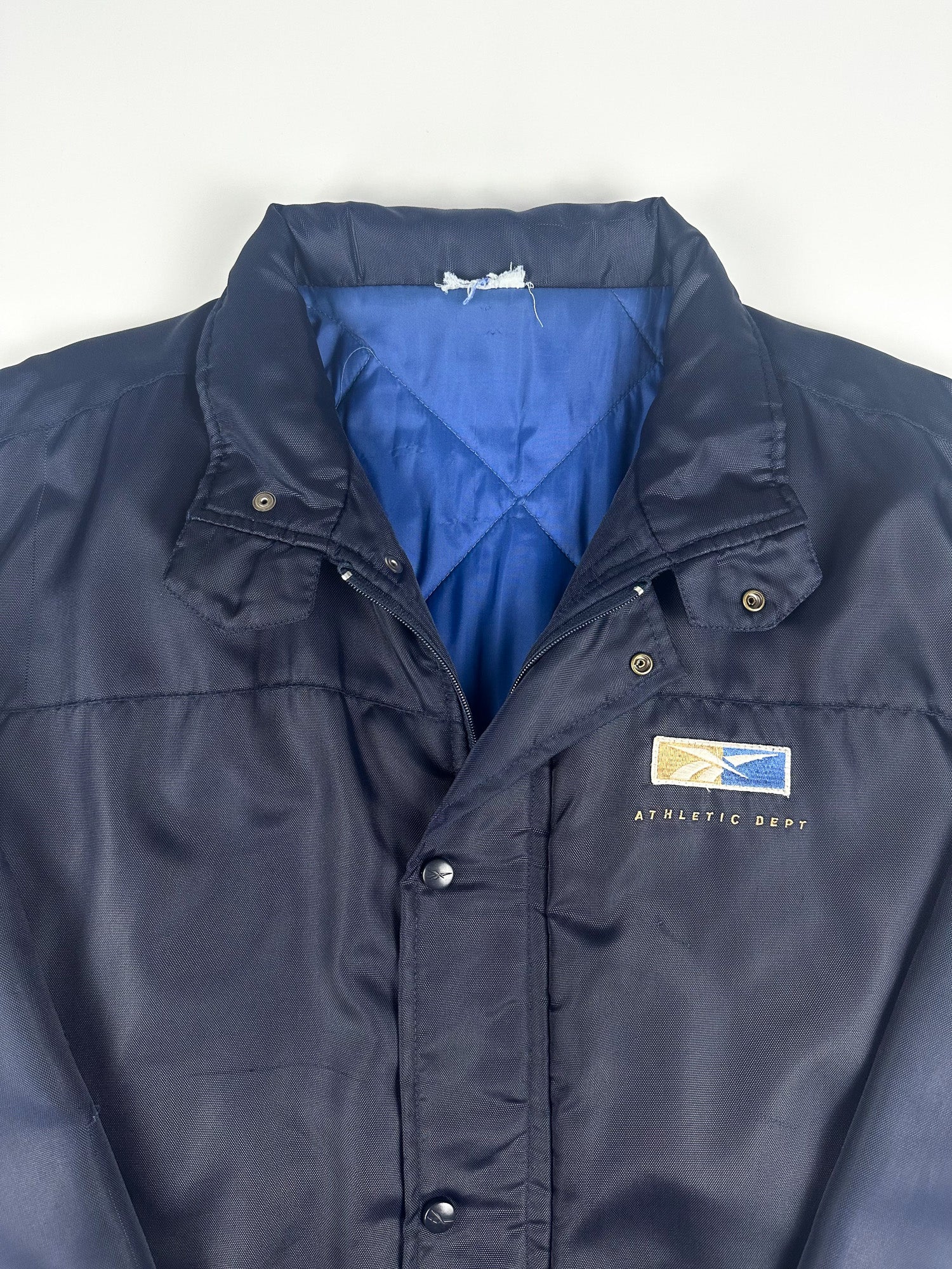 Vintage 90s Reebok Athletic Department Embroidered Heavy Parka Jacket (XL)