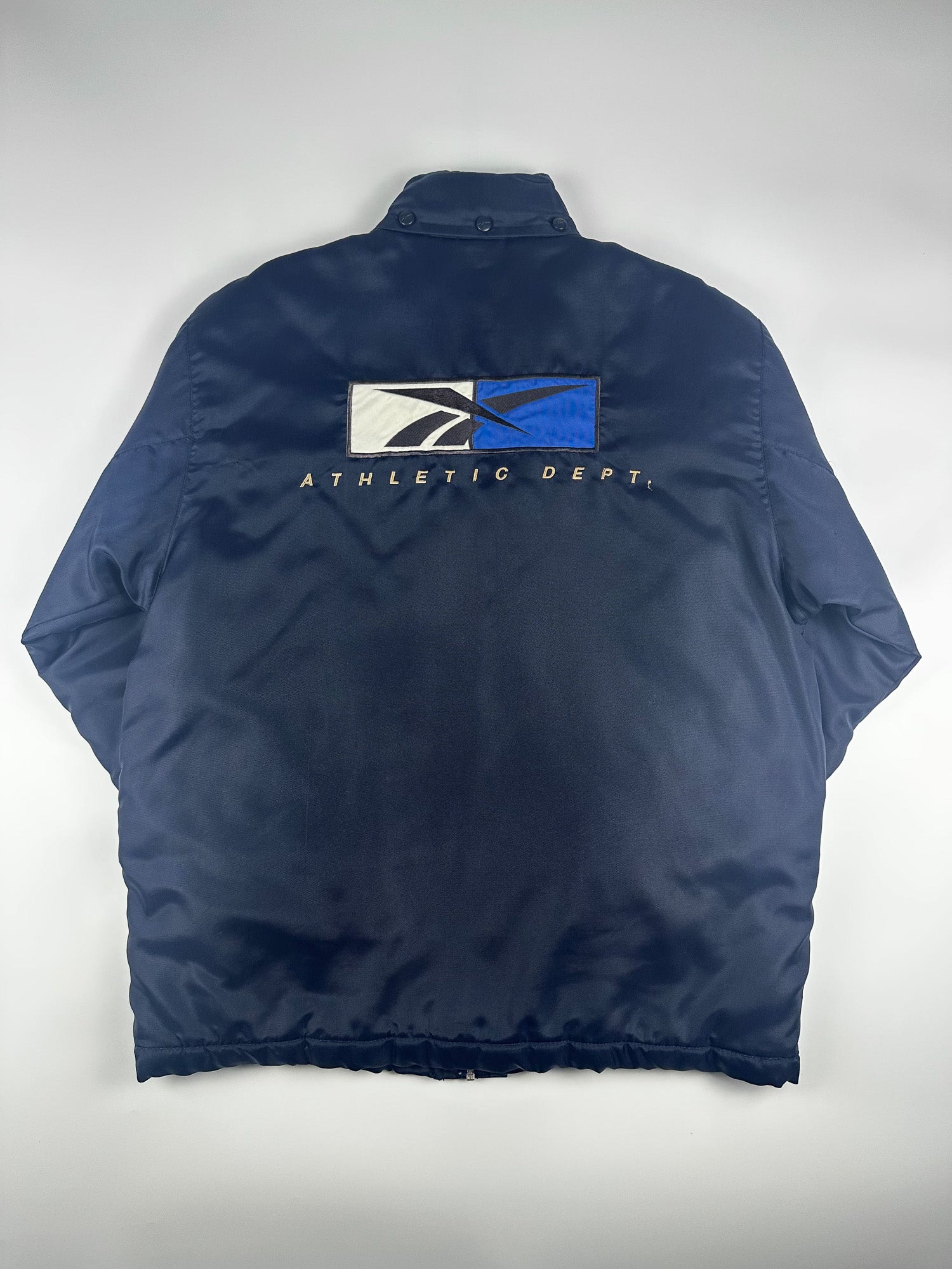 Vintage 90s Reebok Athletic Department Embroidered Heavy Parka Jacket (XL)