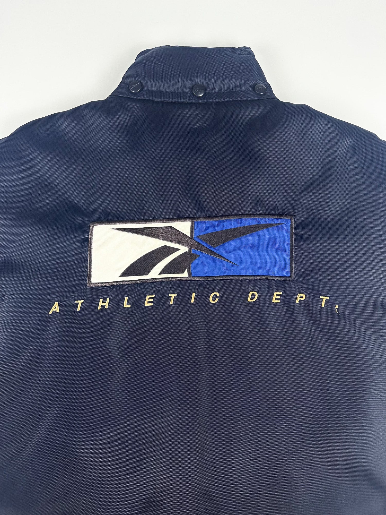 Vintage 90s Reebok Athletic Department Embroidered Heavy Parka Jacket (XL)
