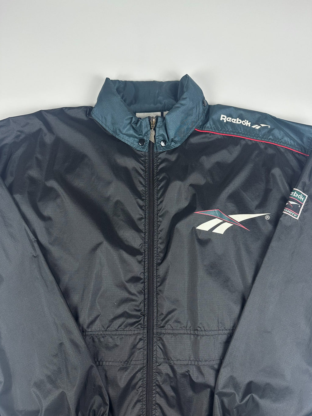 Vintage 90s Reebok Integrity Big Logo Colour Block Windbreaker Jacket (XL)