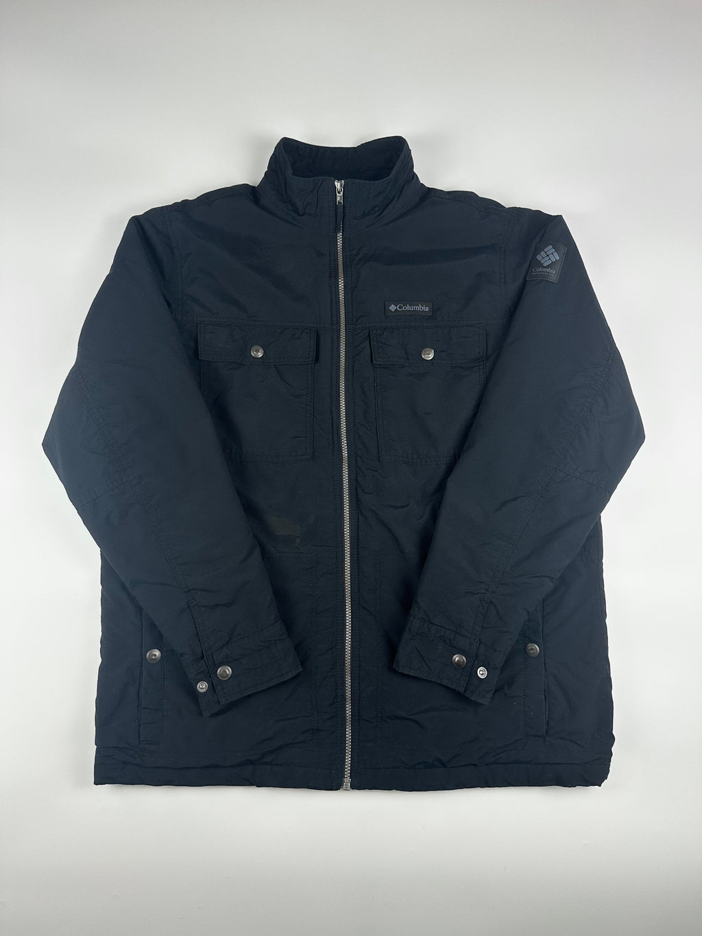 Preloved Columbia Sportwear Company Patch Logo Plaid Lined Parka Jacket (XL)