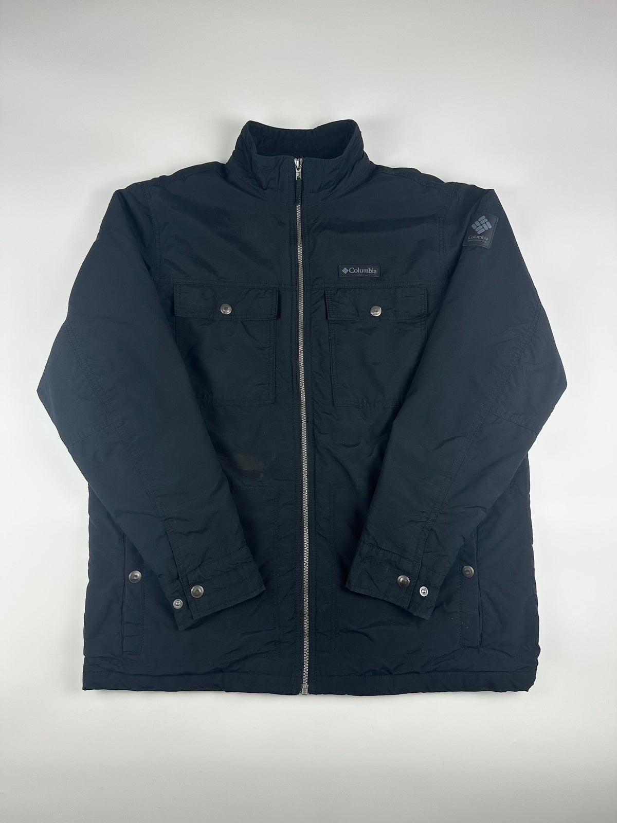 Preloved Columbia Sportwear Company Patch Logo Plaid Lined Parka Jacket (XL)