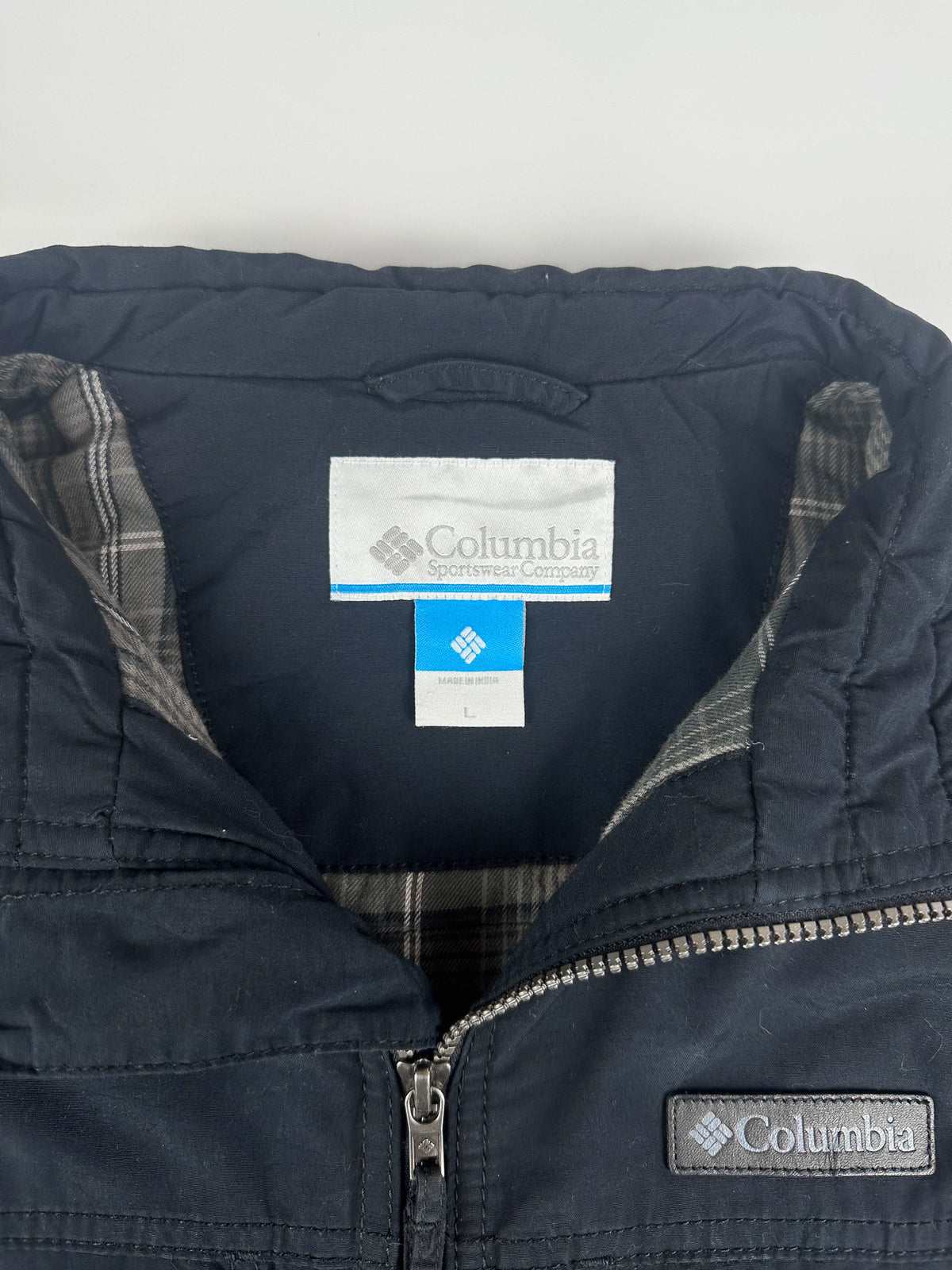 Preloved Columbia Sportwear Company Patch Logo Plaid Lined Parka Jacket (XL)
