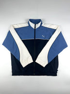 Vintage 00s Puma Embroidered Logo Colour Block Windbreaker Track Jacket (12)