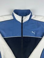 Vintage 00s Puma Embroidered Logo Colour Block Windbreaker Track Jacket (12)