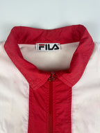 Vintage 90s Fila Logo Patch Colour Block Windbreaker Track Jacket (L)