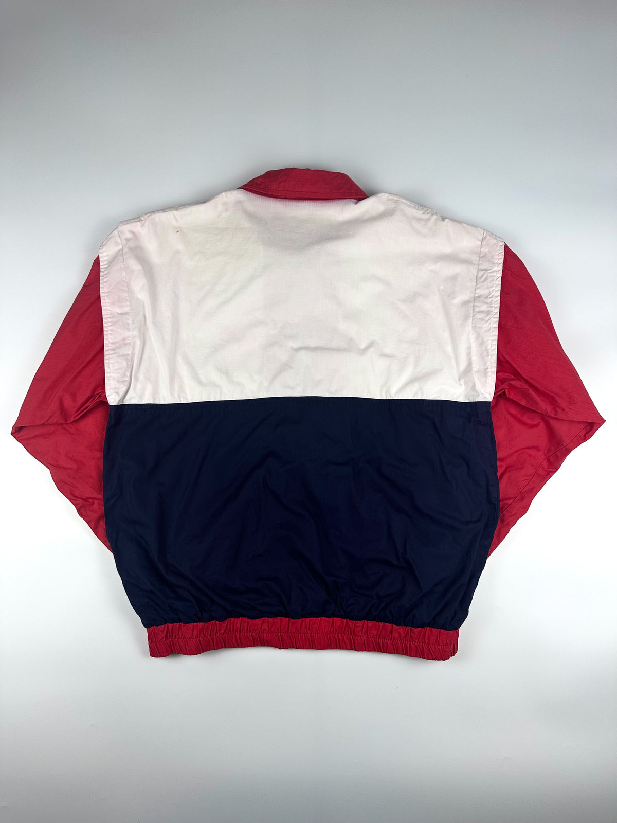 Vintage 90s Fila Logo Patch Colour Block Windbreaker Track Jacket (L)