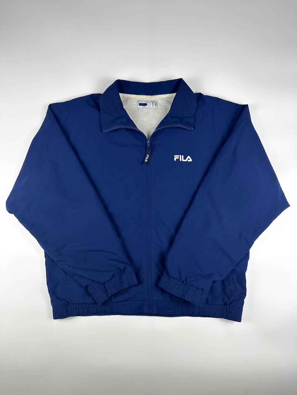 Vintage 00s Fila Embroidered Spellout Logo Windbreaker Track Jacket (M)