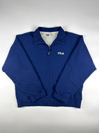 Vintage 00s Fila Embroidered Spellout Logo Windbreaker Track Jacket (M)