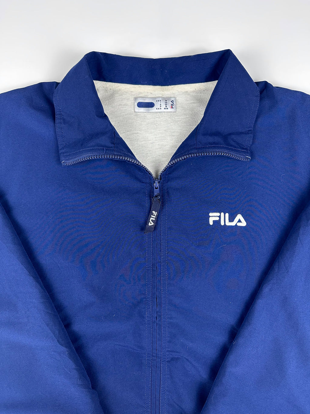 Vintage 00s Fila Embroidered Spellout Logo Windbreaker Track Jacket (M)