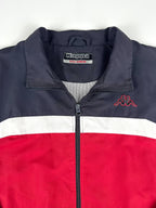 Vintage 00s Kappa Embroidered Logo Colour Block Windbreaker Track Jacket (2XL)
