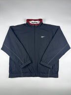Vintage 90s Reebok Embroidered Logo Spellout Windbreaker Jacket (L)