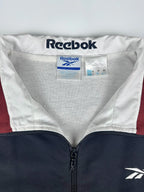 Vintage 90s Reebok Embroidered Logo Spellout Windbreaker Jacket (L)