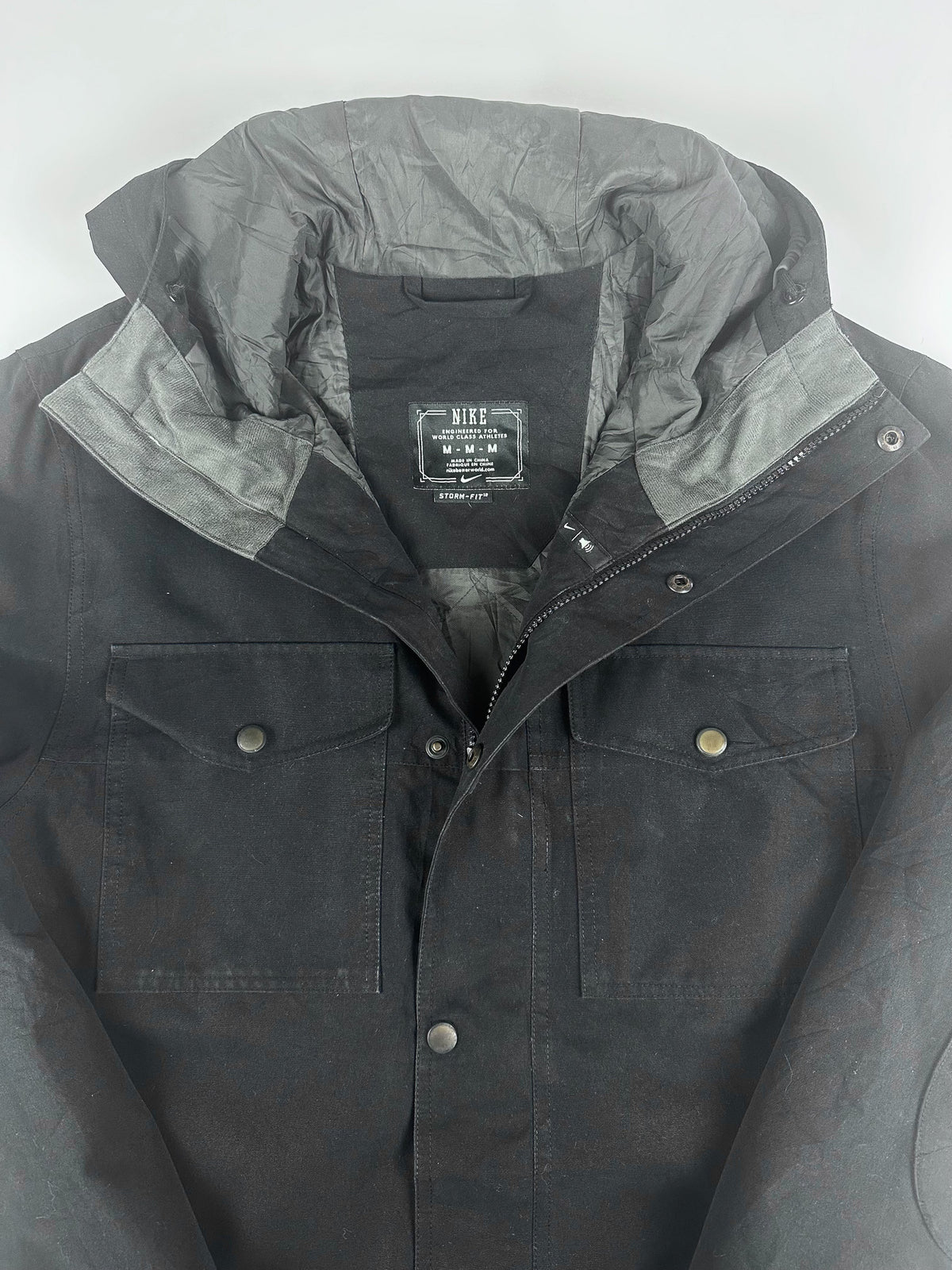 Vintage 00s Nike Storm Fit Heavyweight Outdoor Hooded Parka Jacket (M)