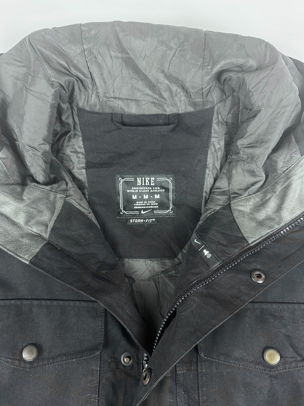 Vintage 00s Nike Storm Fit Heavyweight Outdoor Hooded Parka Jacket (M)