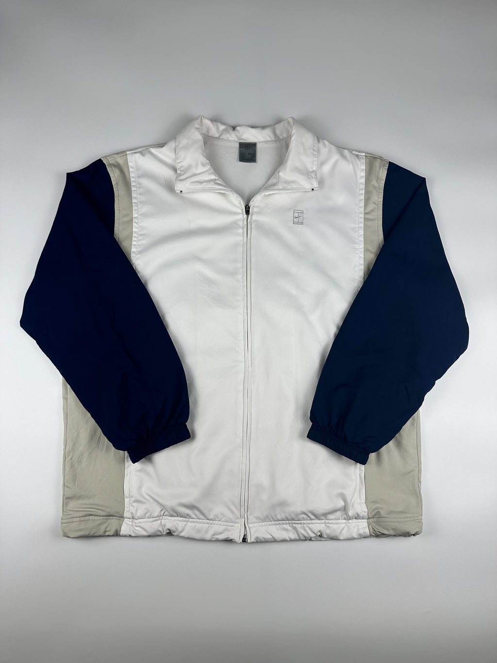 Vintage 00s Nike Challenge Court Tennis Mini Logo Windbreaker Jacket (L)