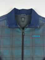 Preloved 00s 2007 Adidas 3 Stripe Embroidered Logo Plaid Bomber Jacket (S)