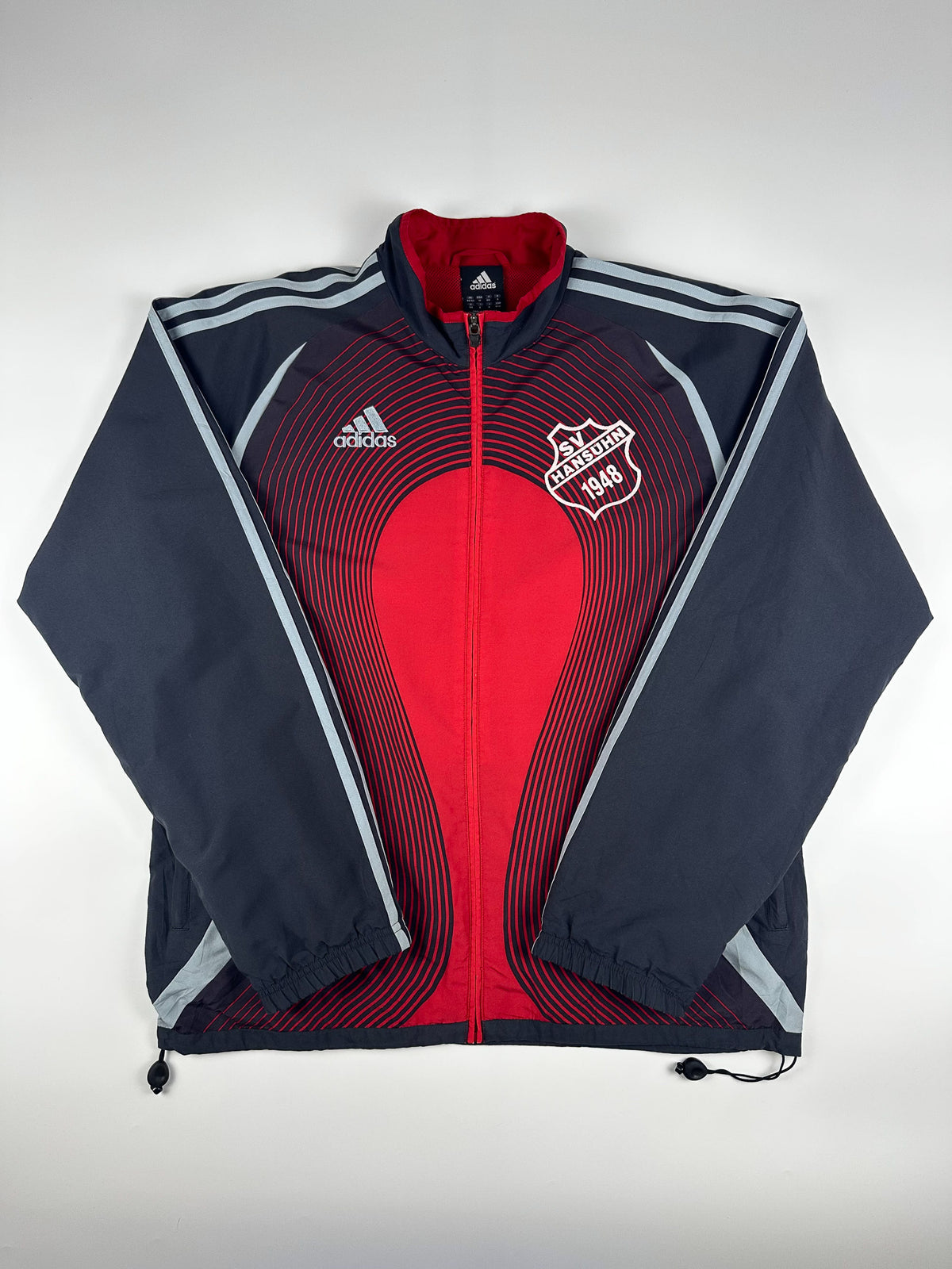 Vintage 00s 06/07 Adidas SV Hansühn Kreisklasse A German Football Windbreaker Jacket (M)