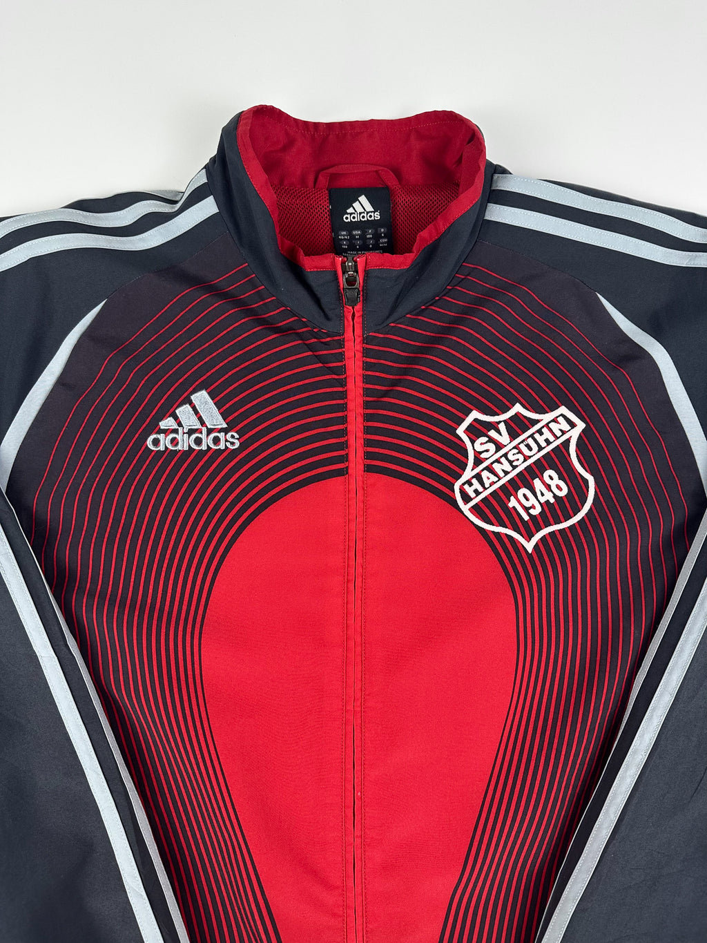Vintage 00s 06/07 Adidas SV Hansühn Kreisklasse A German Football Windbreaker Jacket (M)