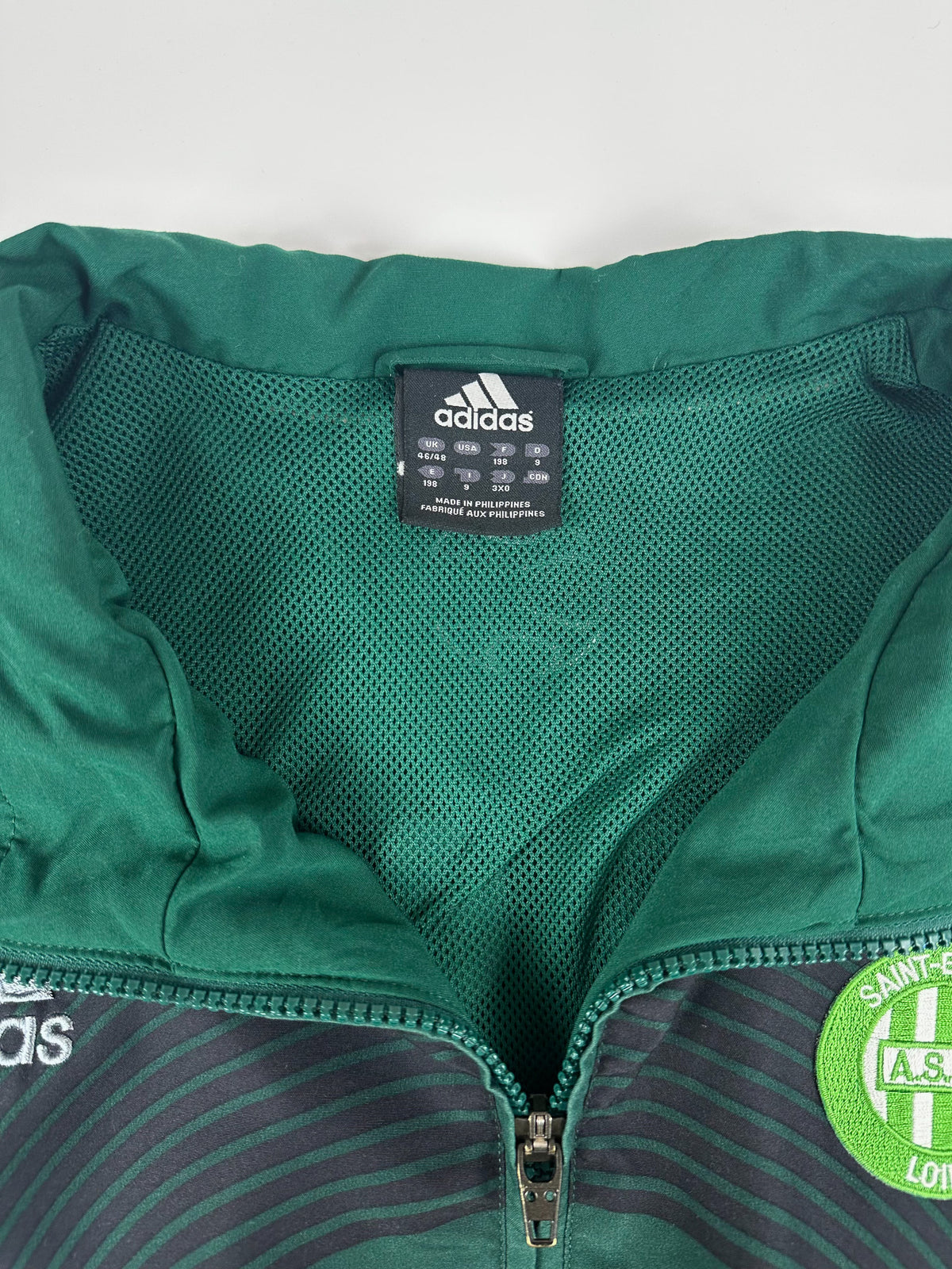 Vintage 00s 06/07 Adidas AS Saint-Étienne Ligue 1 French Football Windbreaker Jacket (XL)