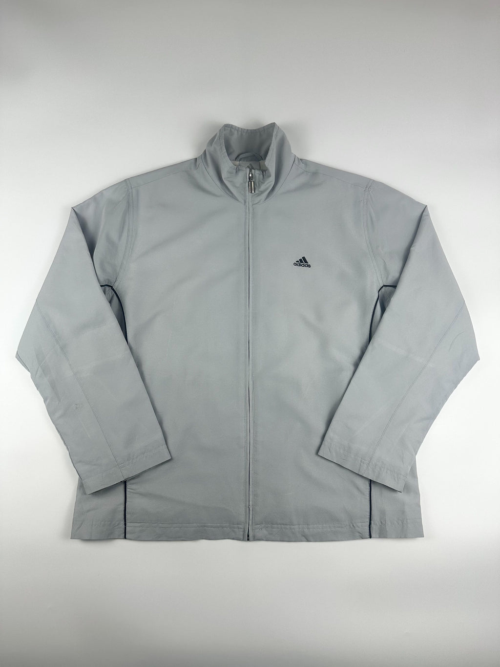Vintage 00s 2002 Adidas Embroidered Mini Logo Windbreaker Jacket (L)