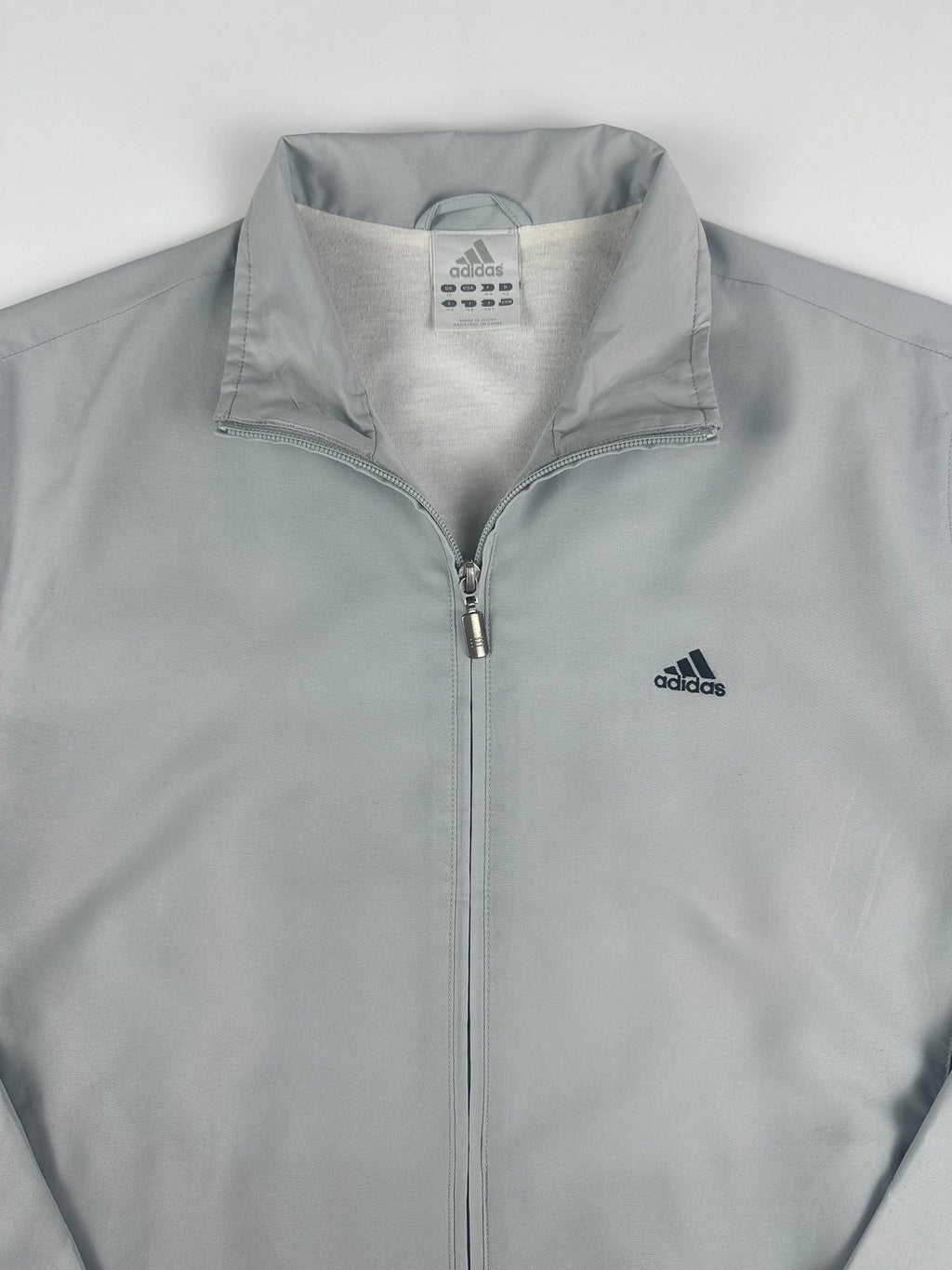 Vintage 00s 2002 Adidas Embroidered Mini Logo Windbreaker Jacket (L)