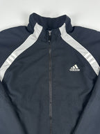 Vintage 00s 2004 Adidas 3 Stripe Embroidered Logo Windbreaker Jacket (XL)