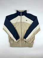 Vintage 00s Adidas 3 Stripe Colour Block 2 Tone Embroidered Logo Windbreaker Jacket (L)