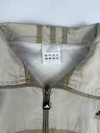 Vintage 00s Adidas 3 Stripe Colour Block 2 Tone Embroidered Logo Windbreaker Jacket (L)