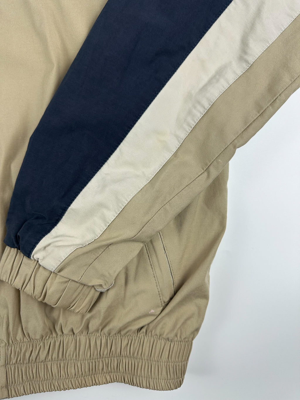 Vintage 00s Adidas 3 Stripe Colour Block 2 Tone Embroidered Logo Windbreaker Jacket (L)