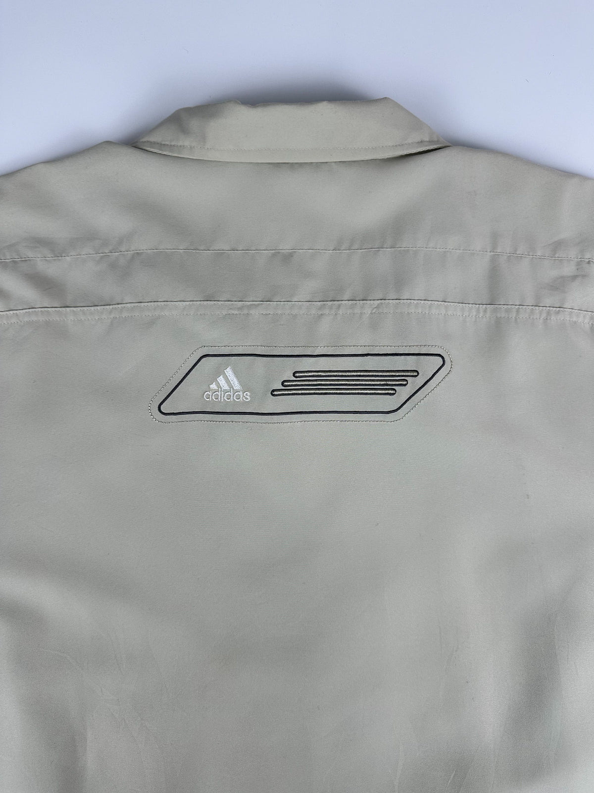 Vintage 00s 2004 Adidas 3 Stripe Embroidered Logo Windbreaker Jacket (XL)