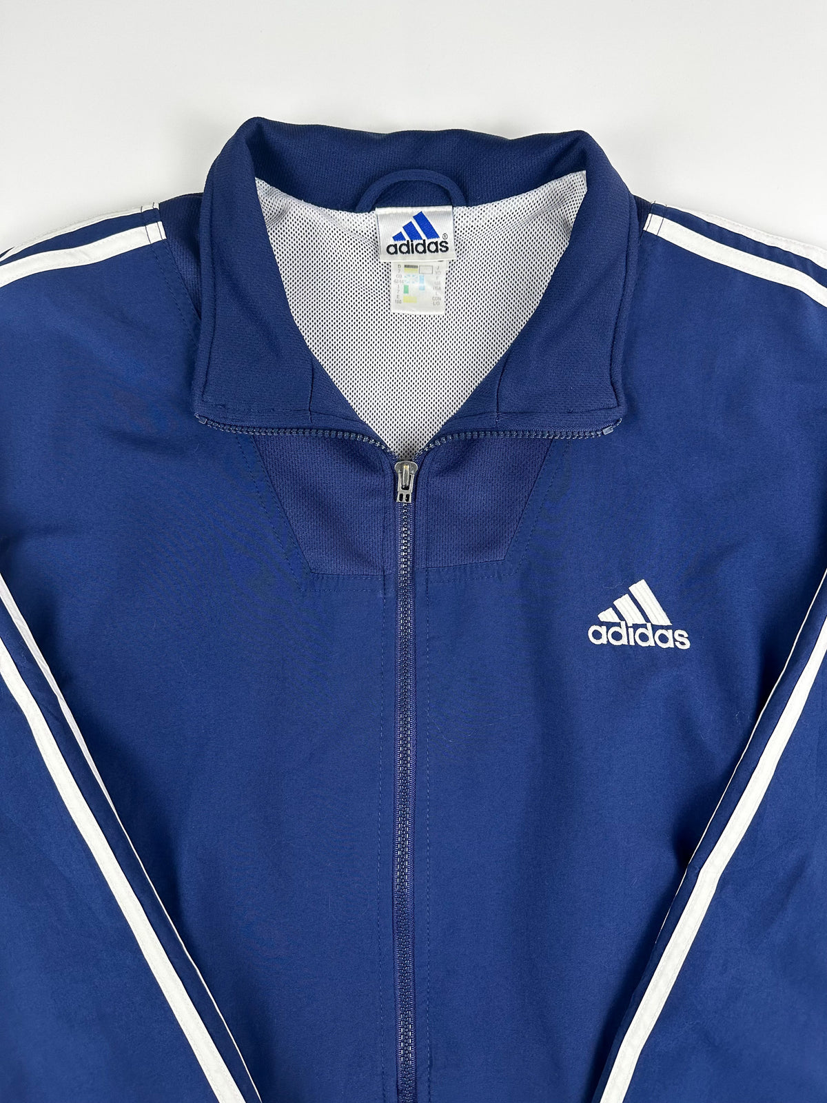 Vintage 90s 1999 Adidas 3 Stripe Embroidered Logo Windbreaker Jacket (XL)