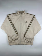 Vintage 00s 2000 Adidas 3 Stripe Embroidered Logo Windbreaker Jacket (L)
