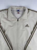 Vintage 00s 2000 Adidas 3 Stripe Embroidered Logo Windbreaker Jacket (L)