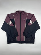 Vintage 90s 1999 Adidas 3 Stripe Embroidered Colour Block Windbreaker Jacket (L)